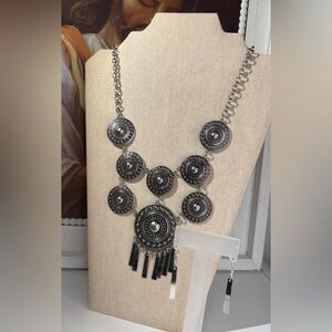 Elegant Silver Statement Necklace